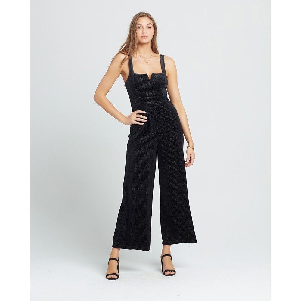 NWT L*Space Vera Black Metallic Jumper XL